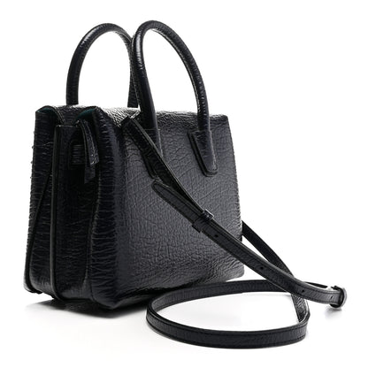 MCM Calfskin Studded Mini Milla Tote Blue 2 of 8