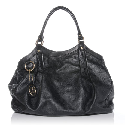 Gucci Guccissima Large Sukey Tote Black 1 of 8