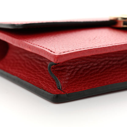 Gucci Dollar Calfskin Interlocking G Chain Wallet Red 9 of 12