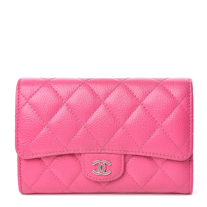 Chanel Caviar Quilted Small Flap Wallet Pink 1 of 13