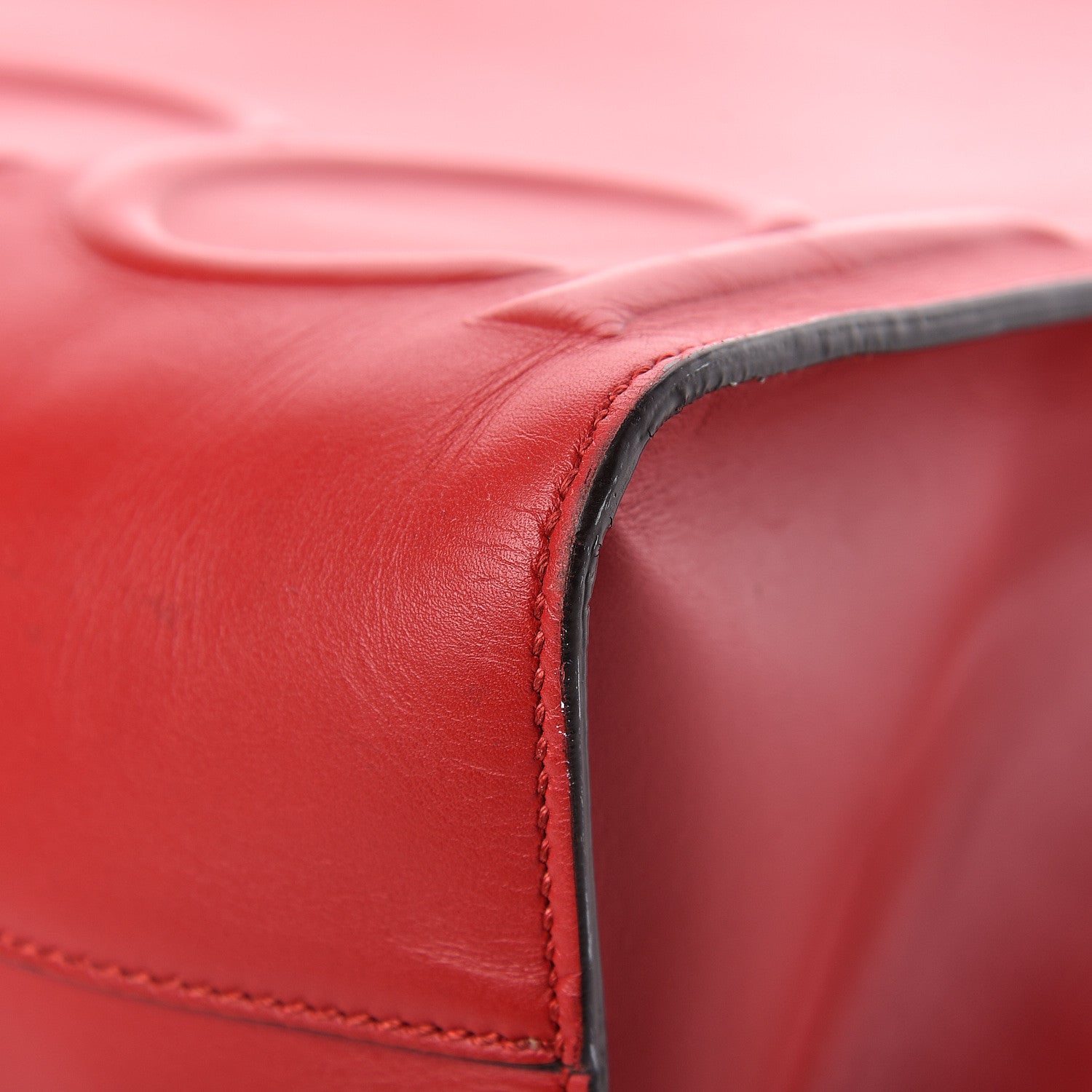 Gucci Calfskin Embossed Medium XL Tote Red 11 of 15