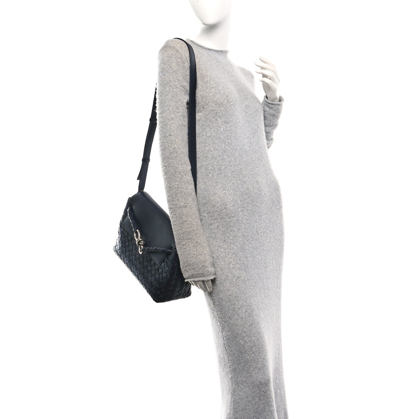 Calfskin Intrecciato Small Andiamo Messenger Bag Nocturnal