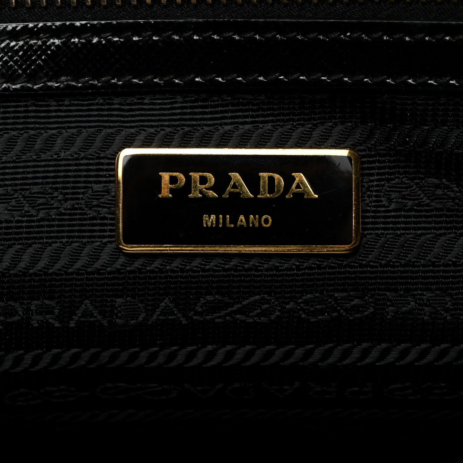 Prada Saffiano Vernice Bauletto Black 6 of 10