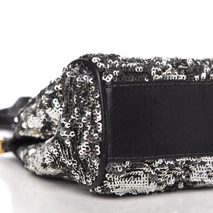 Dolce & Gabbana Sequin Small Miss Sicily Satchel Black 6 of 10