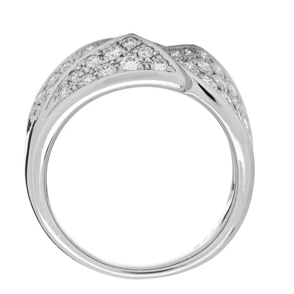 Parker & West by FASHIONPHILE Platinum Diamond .74ctw Geometric Open Band Ring 54 6.75 5 of 9