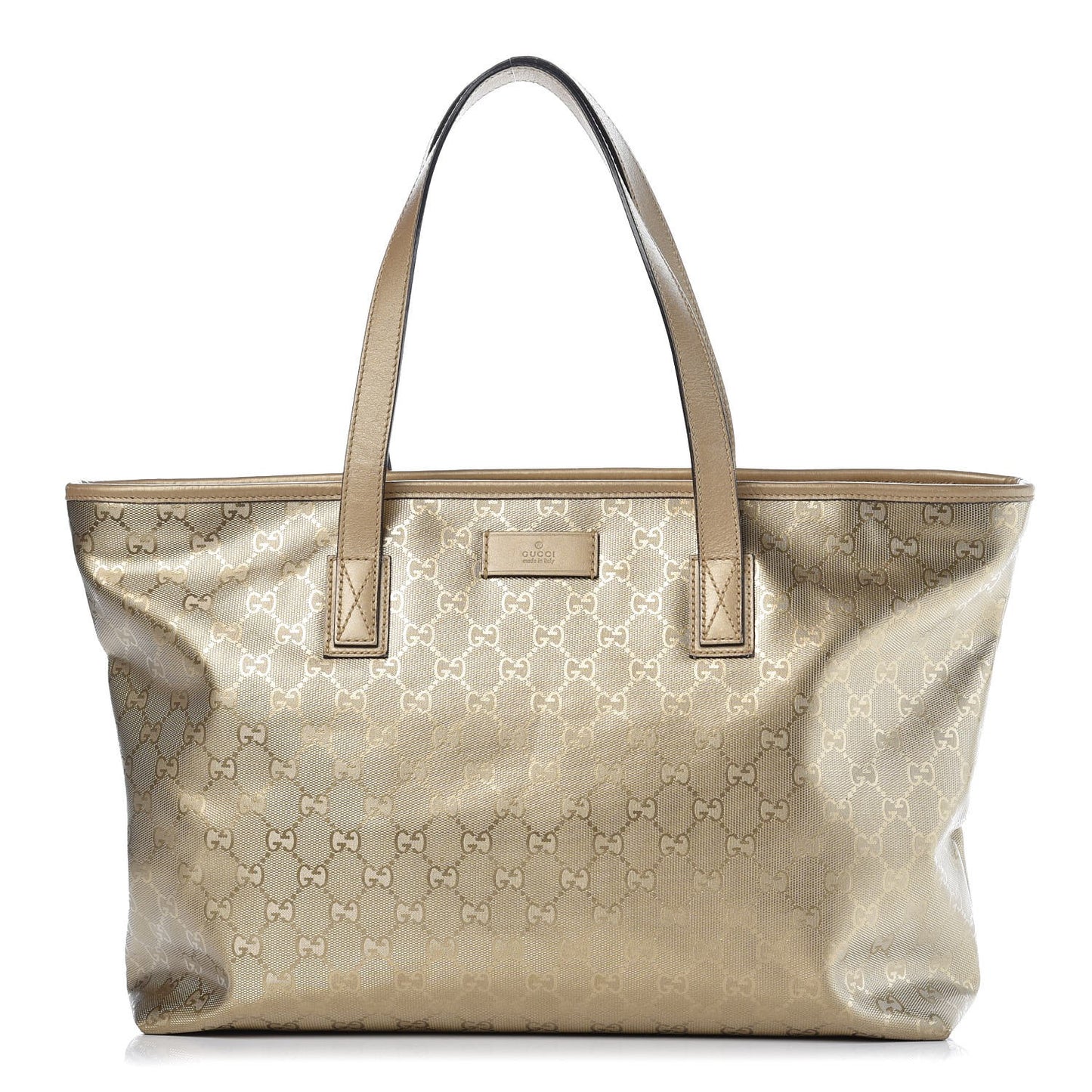Imprime Monogram Medium Zippered Shopping Tote Champagne