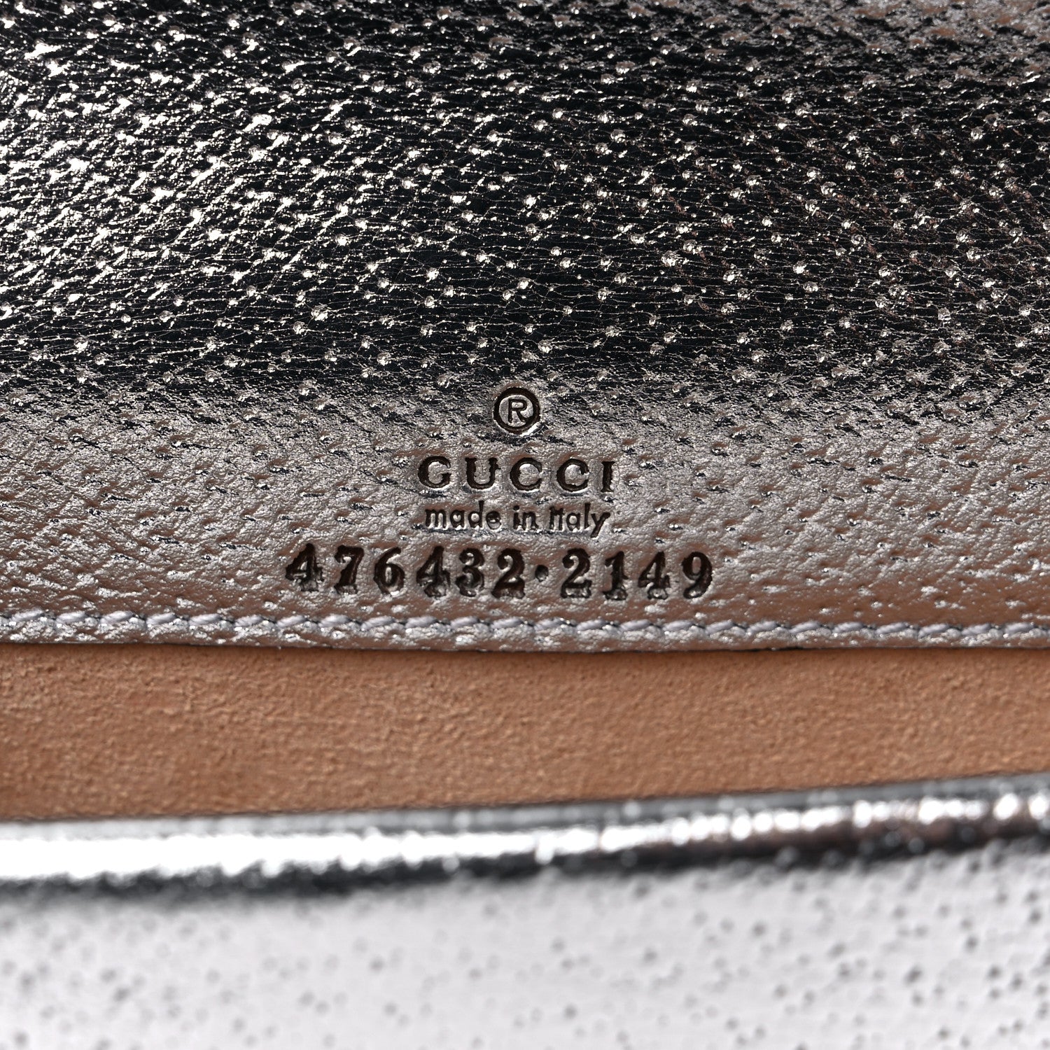 Gucci Metallic Calfskin Super Mini Dionysus Shoulder Bag Silver 6 of 8