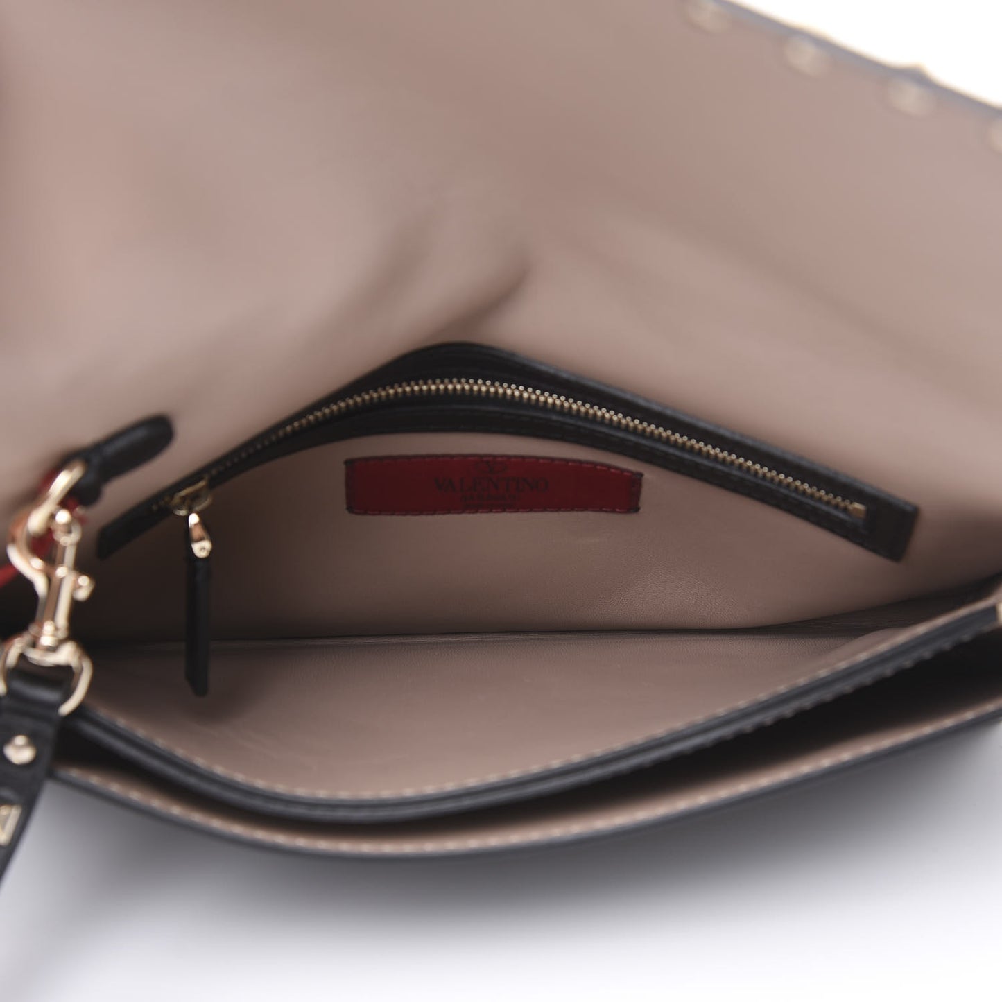 Nappa Rockstud Wristlet Clutch Black