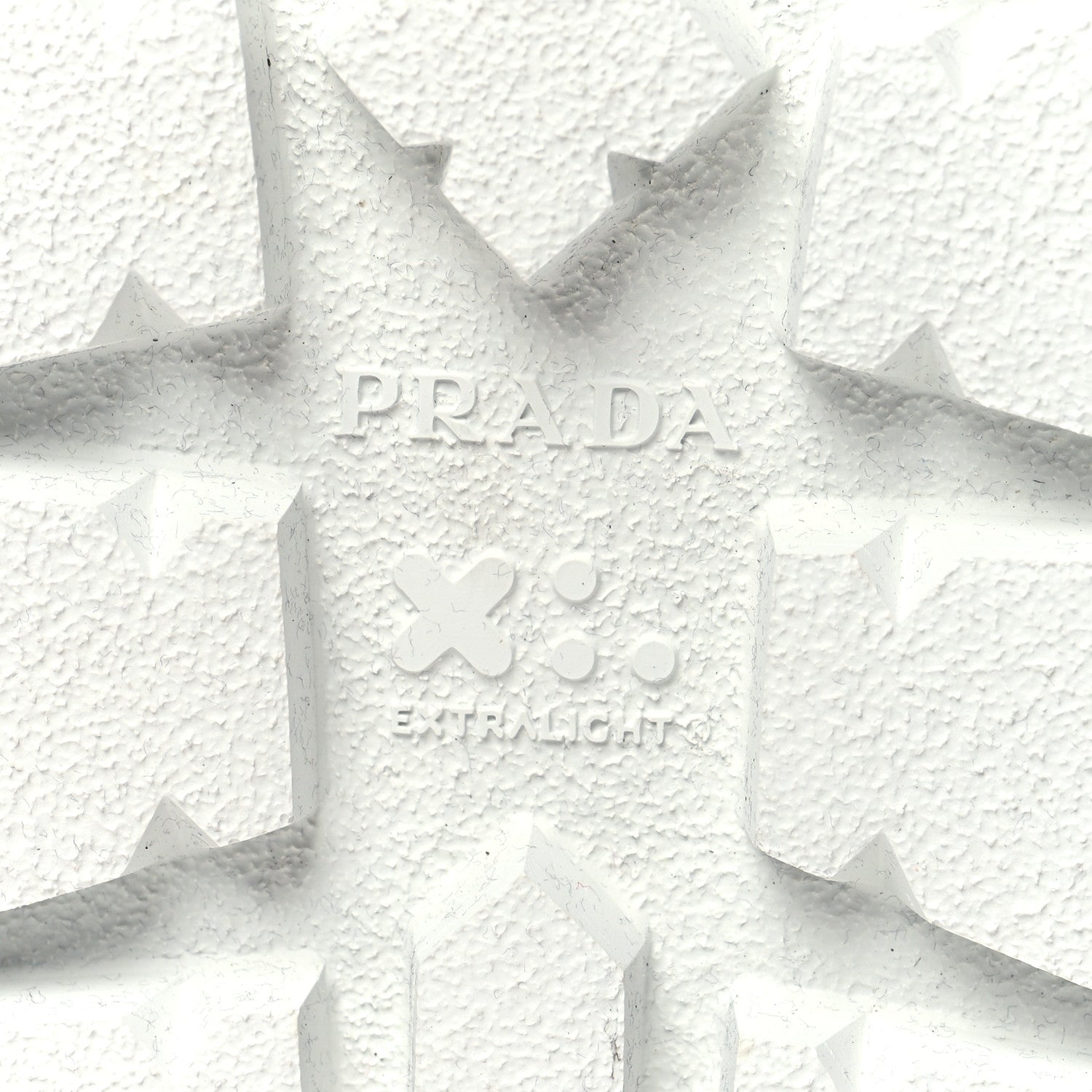 Prada Shearling Metal Triangle Logo Lug Sole 20mm Slide Sandals 37.5 White 7 of 9