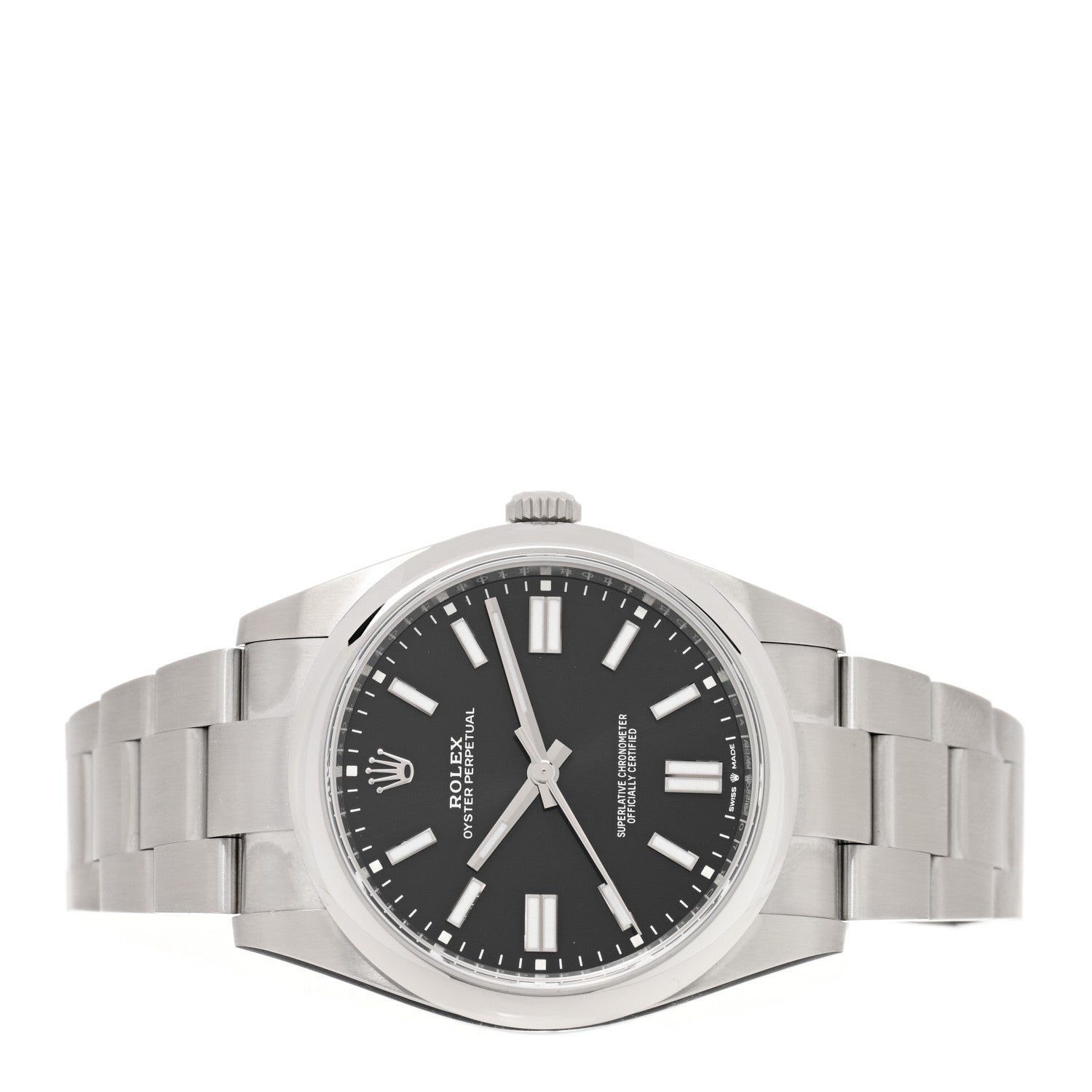 Rolex Stainless Steel 41mm Oyster Perpetual Watch Bright Black 124300 2 of 5