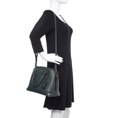 Prada Saffiano Lux Open Promenade Tote Biliardo 2 of 11