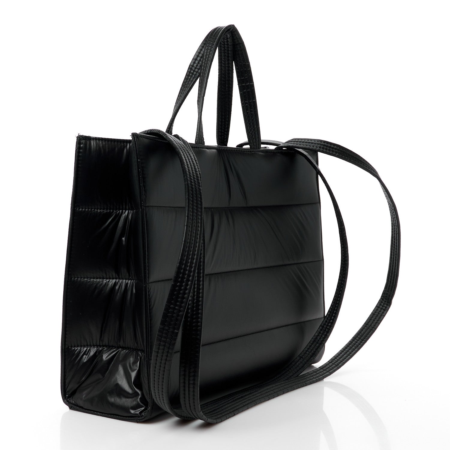 Telfar x MOOSE KNUCKLES Nylon Quilted Medium Shopping Bag Black 3 of 15