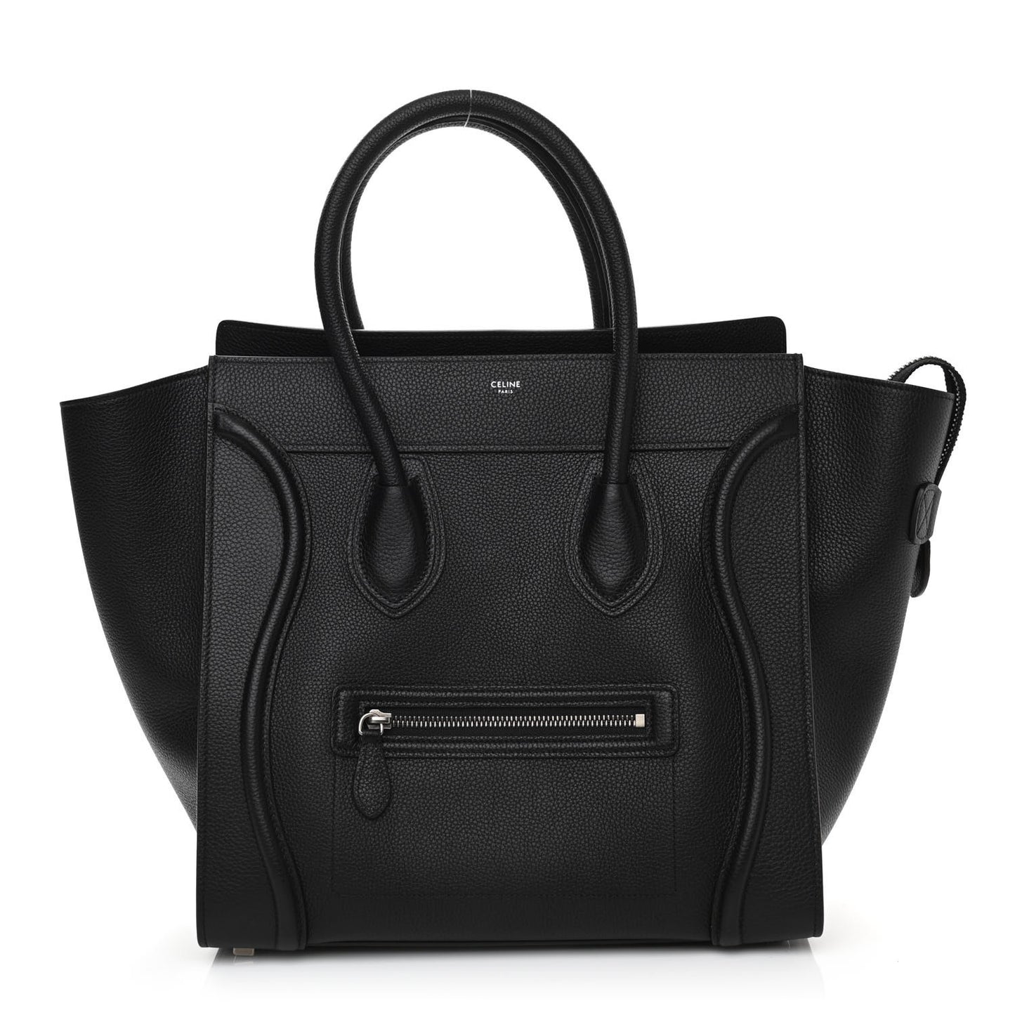 Drummed Calfskin Mini Luggage Black
