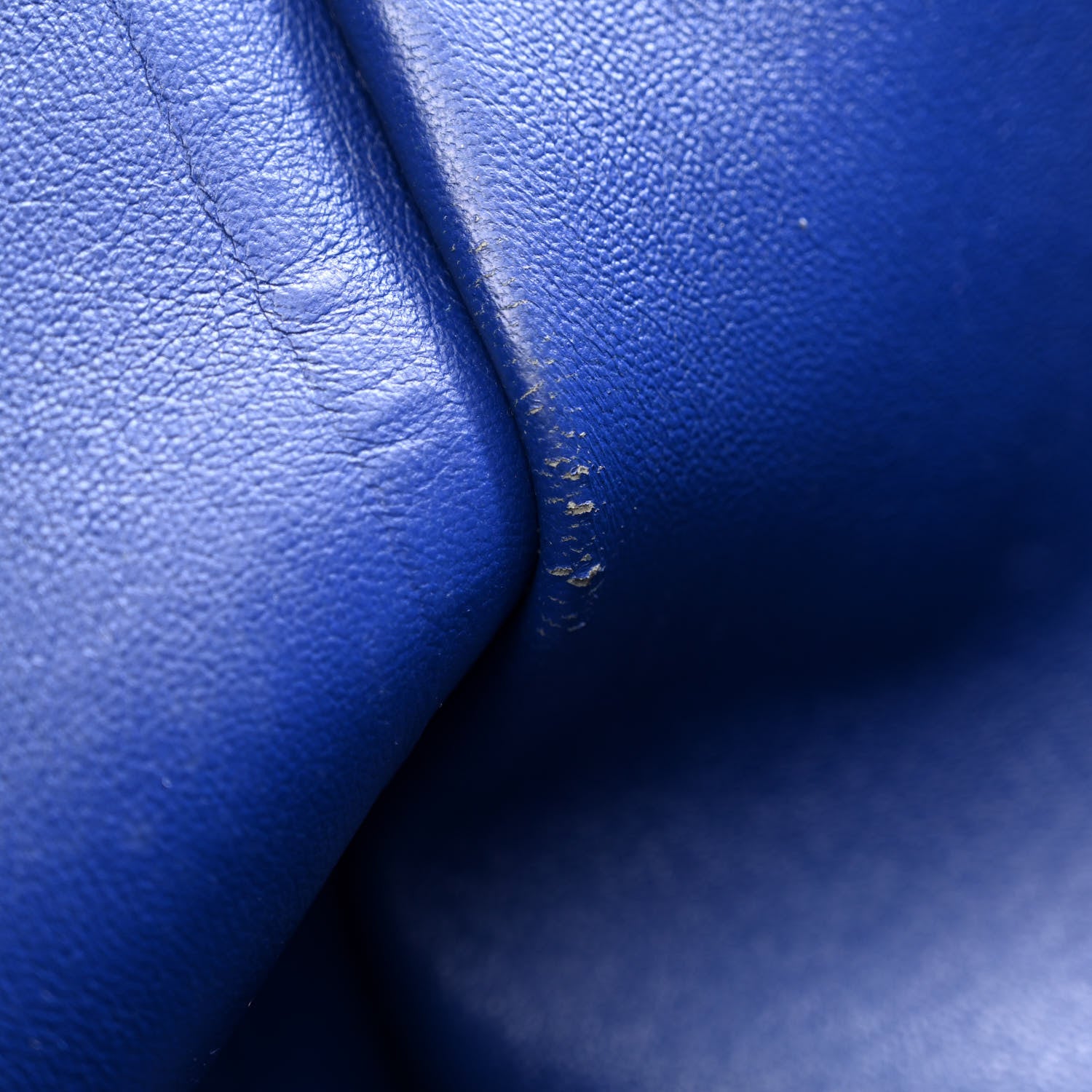Celine Drummed Calfskin Suede Small Trapeze Indigo 7 of 10