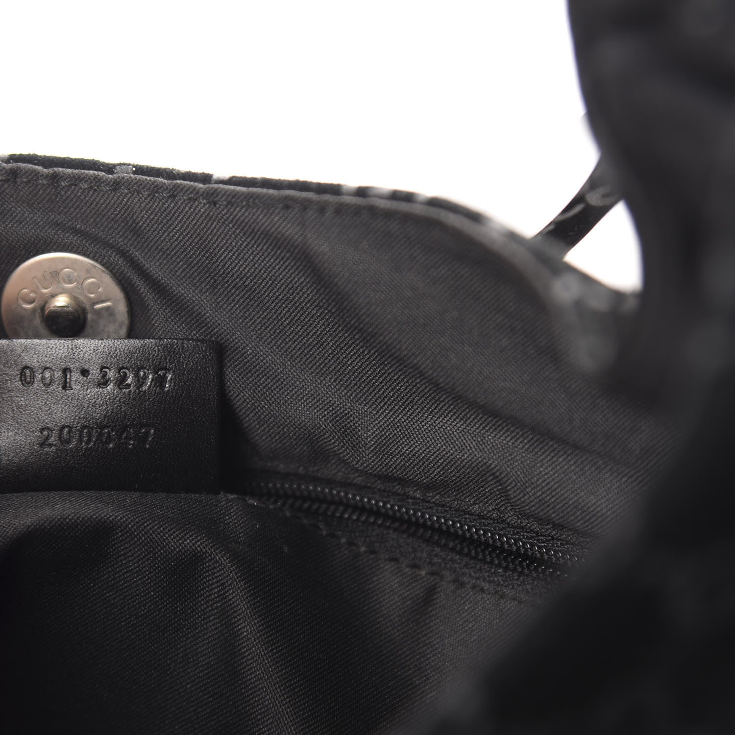 Gucci Suede Monogram Hobo Black 9 of 14