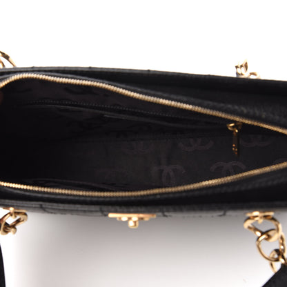 Chanel Caviar Chocolate Bar Quilted Shoulder Bag Black 5 of 10