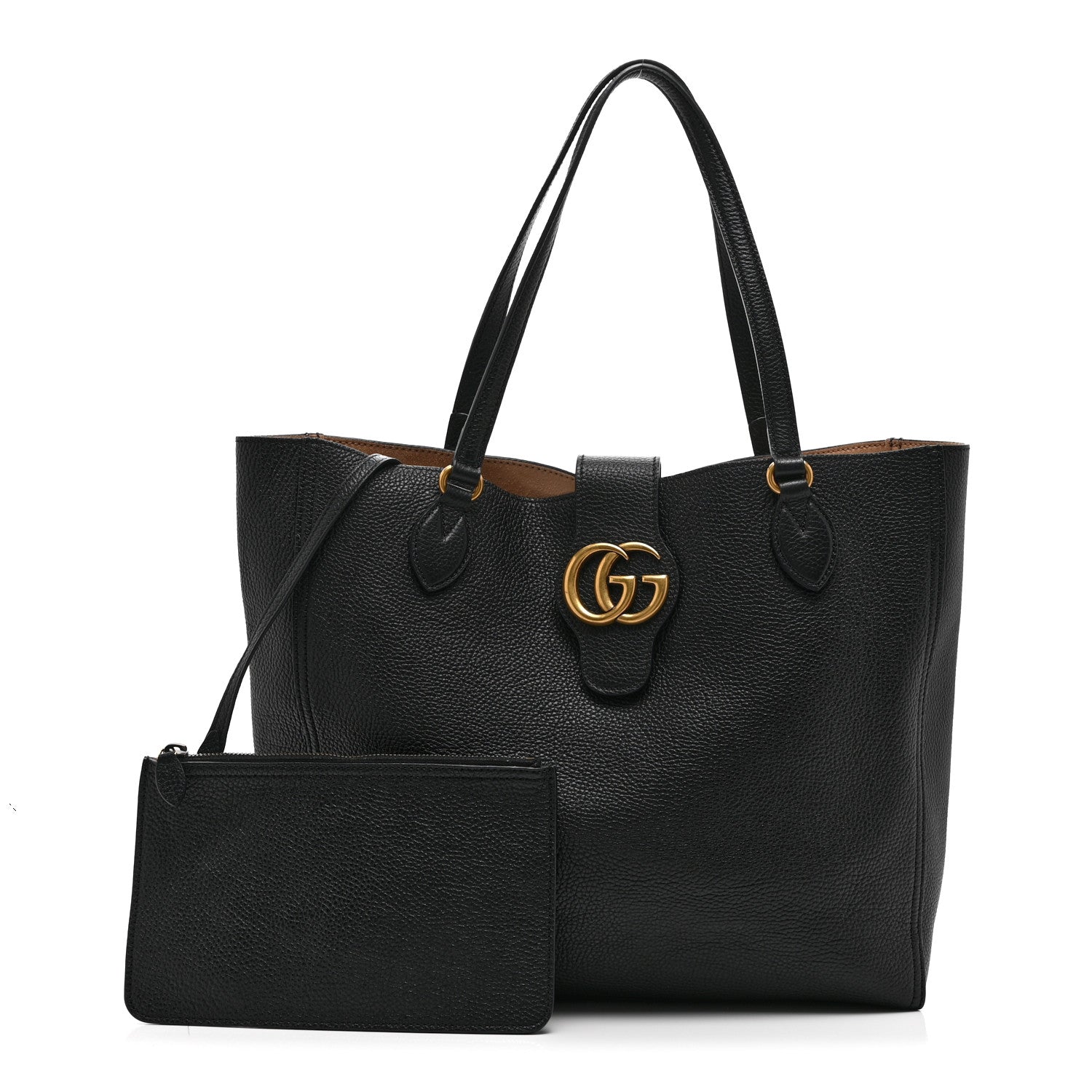 Gucci Grained Calfskin Small Dahlia Tote Black 3 of 11