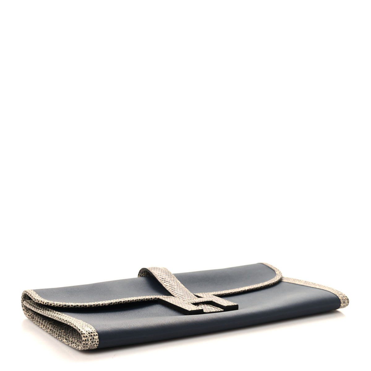 Hermes Swift Lizard Jige Elan Touch 29 Clutch Bleu Nuit Ombre 4 of 7