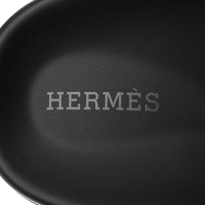 Hermes Calfskin Womens Chypre Sandals 38 Black 7 of 9