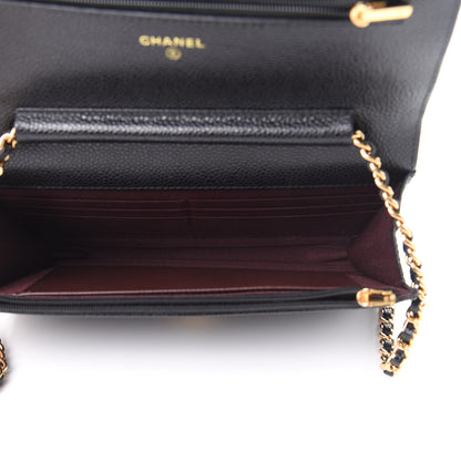 Chanel Caviar Quilted Wallet On Chain WOC Black 5 of 13