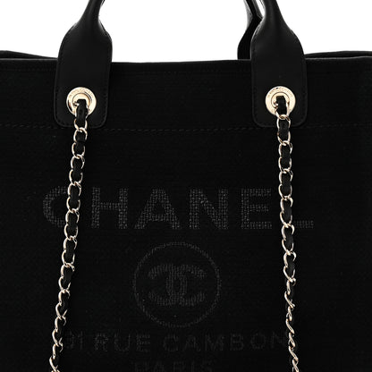 Chanel Mixed Fibers Small Deauville Tote Black 9 of 12