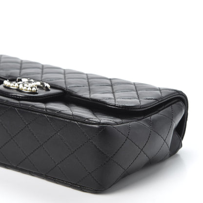 Chanel Lambskin Quilted Medium Westminster Pearl Flap Black 6 of 9