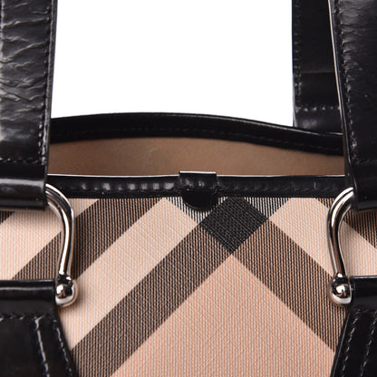 Burberry Patent Trim Nova Check Small Nickie Shopper Tote 17 of 22