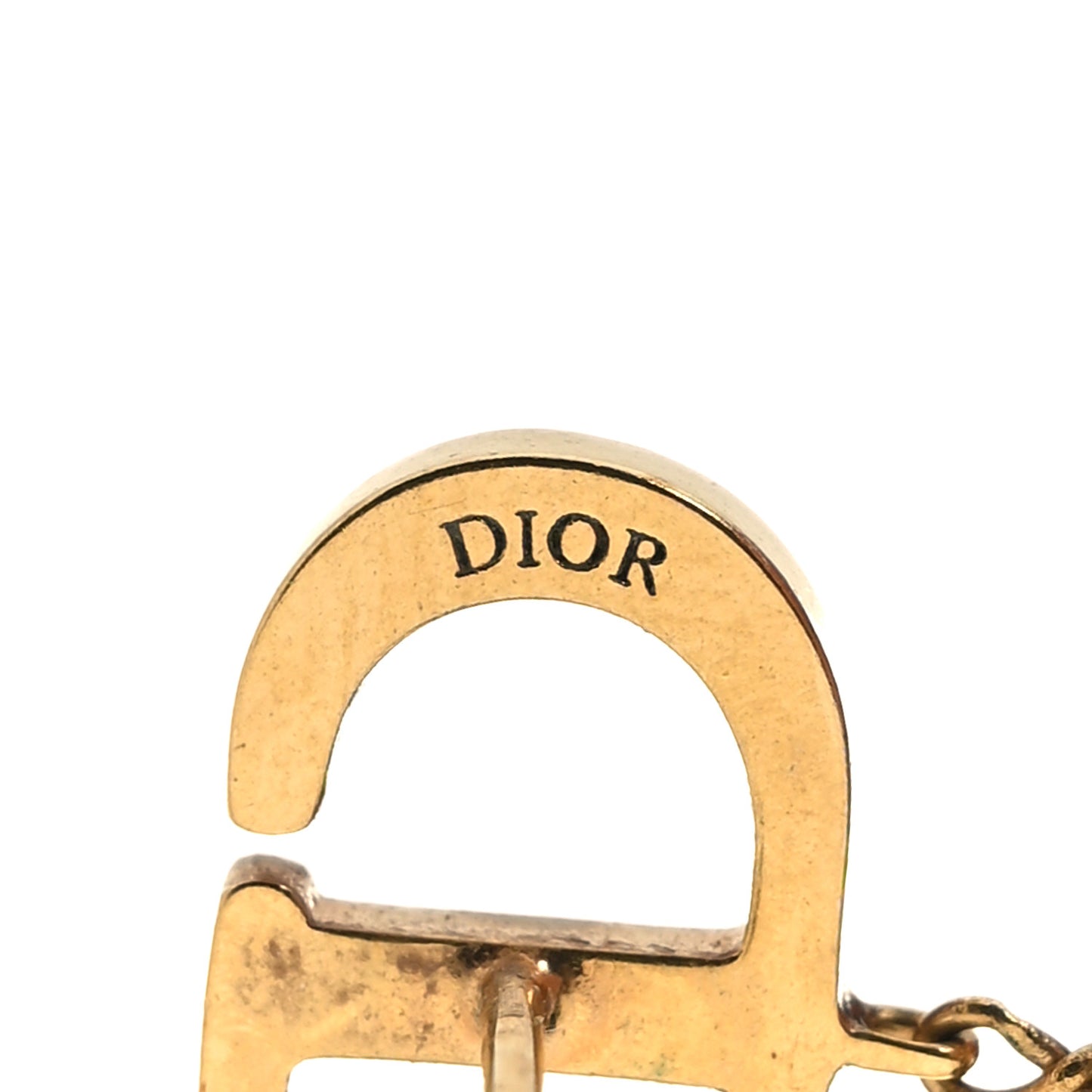 Pearl Crystal CD Drop Earrings Gold