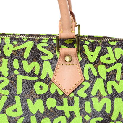 Louis Vuitton Monogram Graffiti Speedy 30 Green 12 of 14
