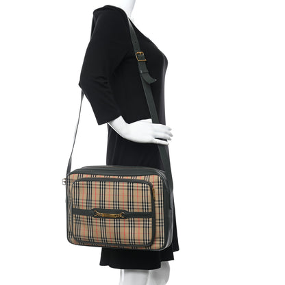 Burberry Smooth Calfskin 1983 Knight Check Link Large Camera Bag Dark Forest Green 2 of 10