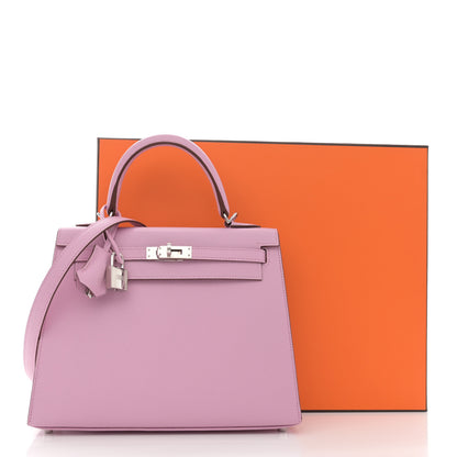 Hermes Epsom Kelly Sellier 25 Mauve Sylvestre 11 of 11