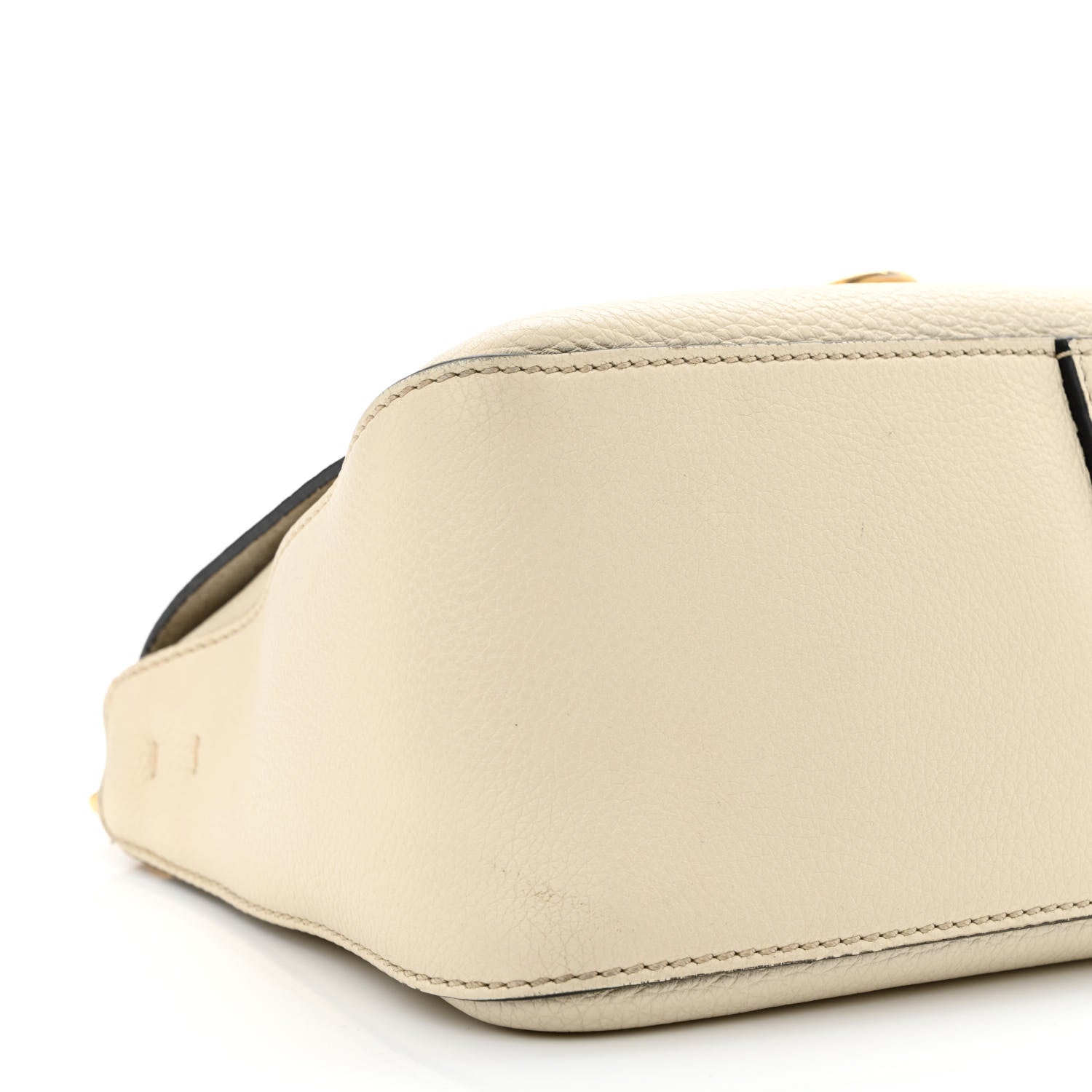Valentino Garavani Pebbled Calfskin Small VRing Shoulder Bag Light Ivory 8 of 12