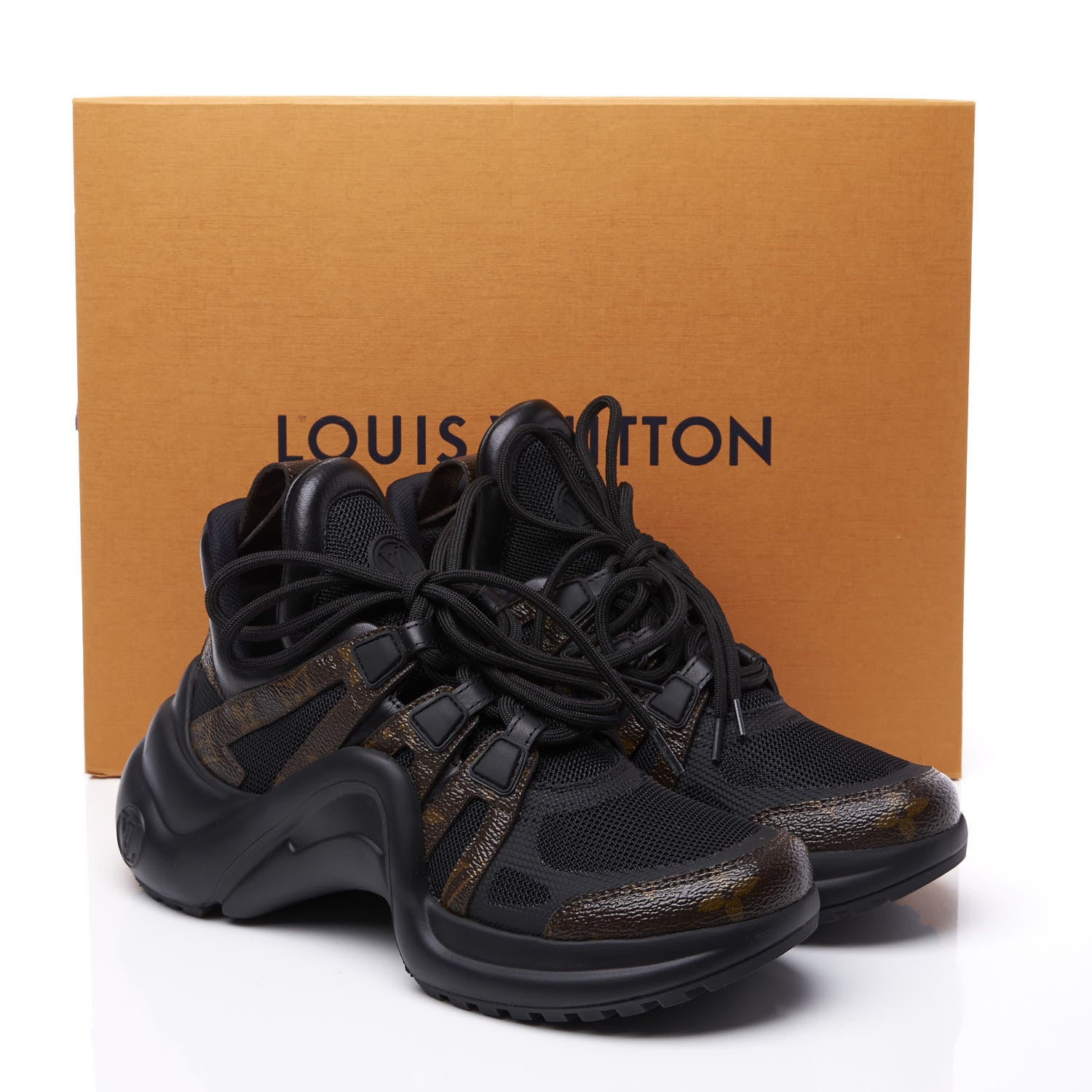 Louis Vuitton Calfskin Patent Monogram LV Archlight Sneakers 35.5 Black 11 of 11