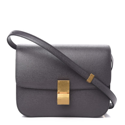 Celine Liege Calfskin Medium Classic Box Flap Bag Liquorice 1 of 10
