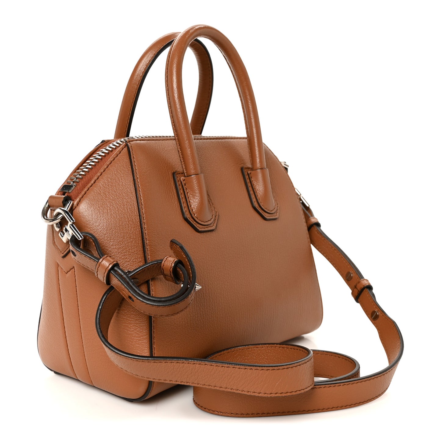 Sugar Goatskin Mini Antigona Pony Brown