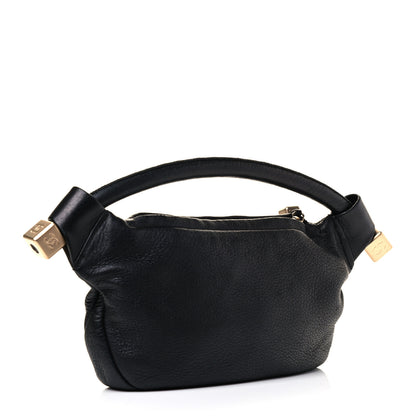 Chanel Grained Calfskin Tassel Hobo Black 2 of 4