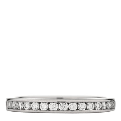 Tiffany Platinum Diamond 2.5mm Half Circle Wedding Band Ring 47 4.25 1 of 5