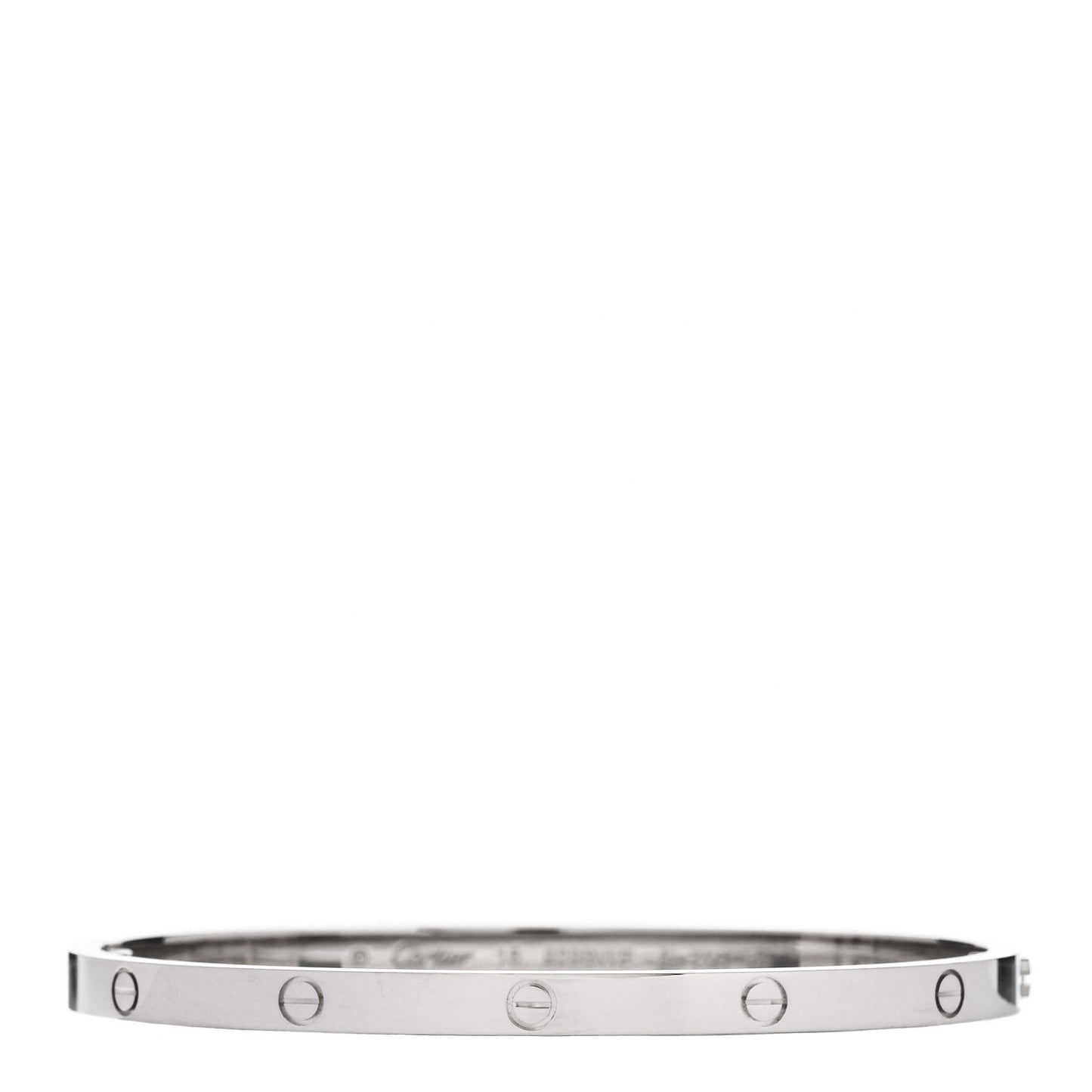 18K White Gold Small LOVE Bracelet 16