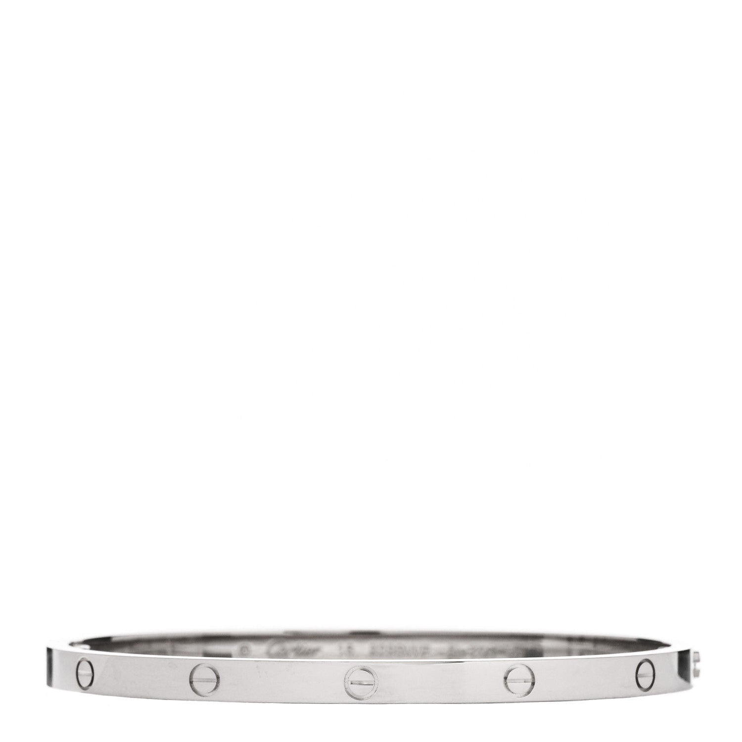 Cartier 18K White Gold Small LOVE Bracelet 16 1 of 8