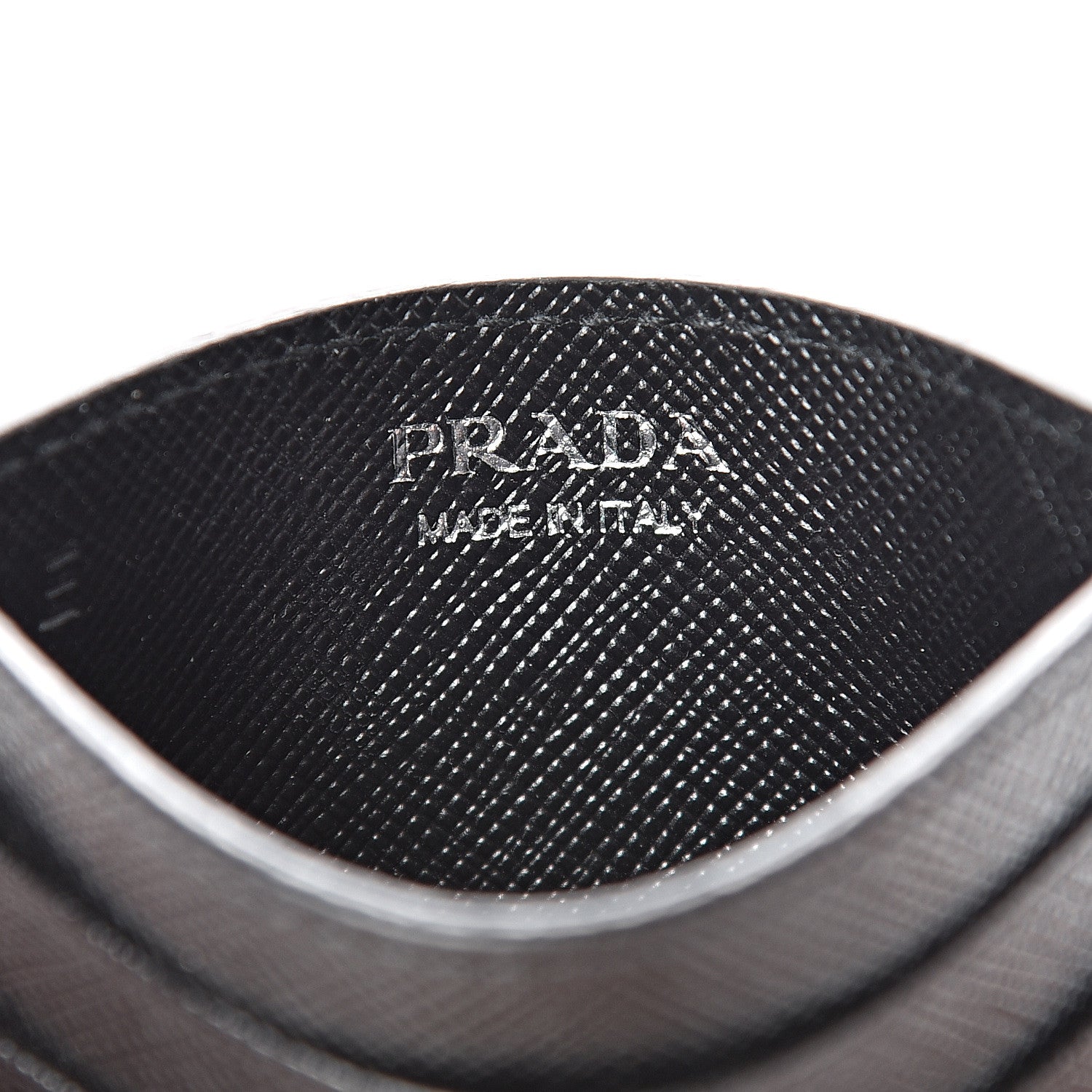 Prada Saffiano Shine Monochrome Card Holder Black 5 of 8