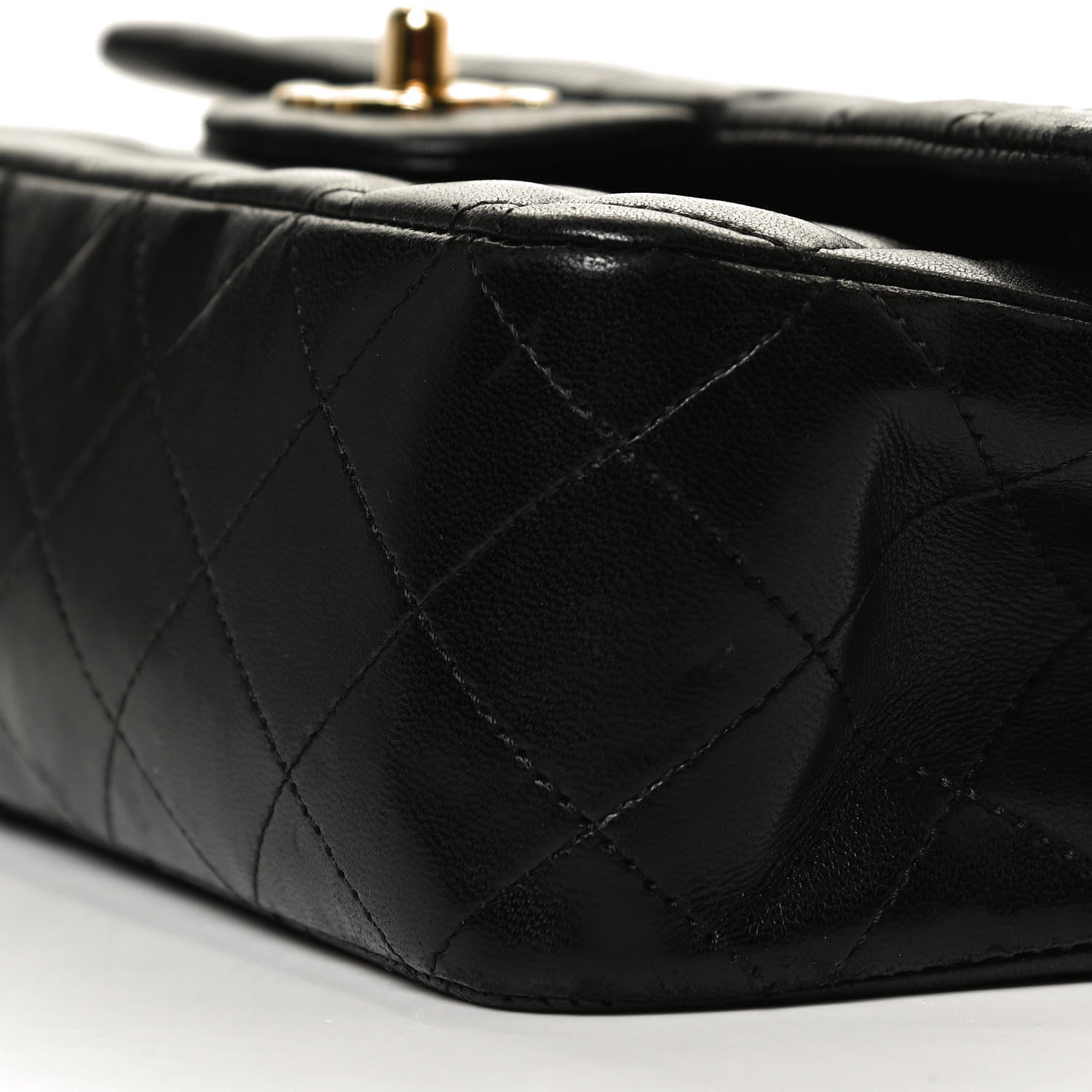 Chanel Lambskin Quilted Medium Double Flap Black 10 of 13