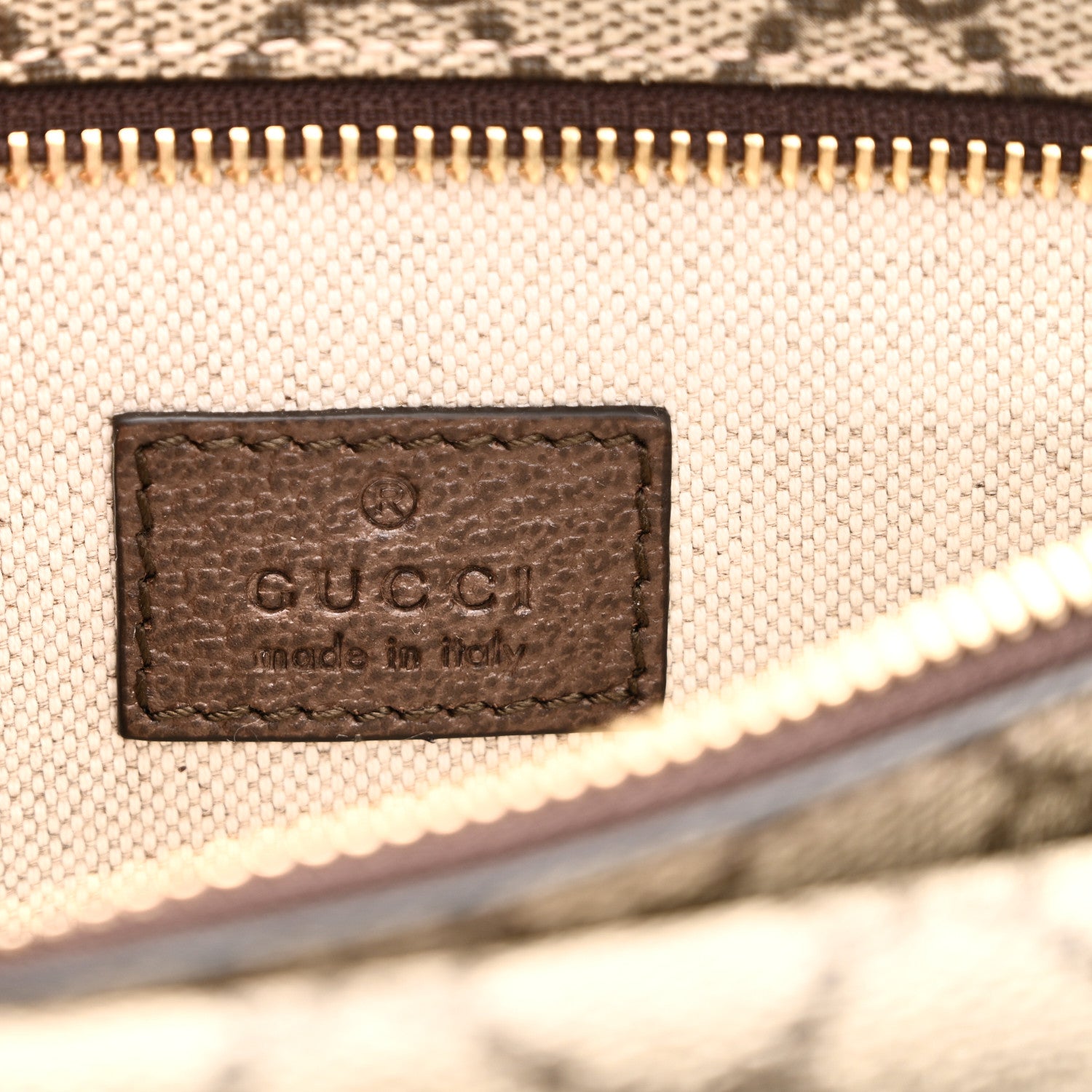 Gucci GG Supreme Monogram Textured Dollar Calfskin Blondie Belt Bag Beige Ebony New Acero 6 of 9