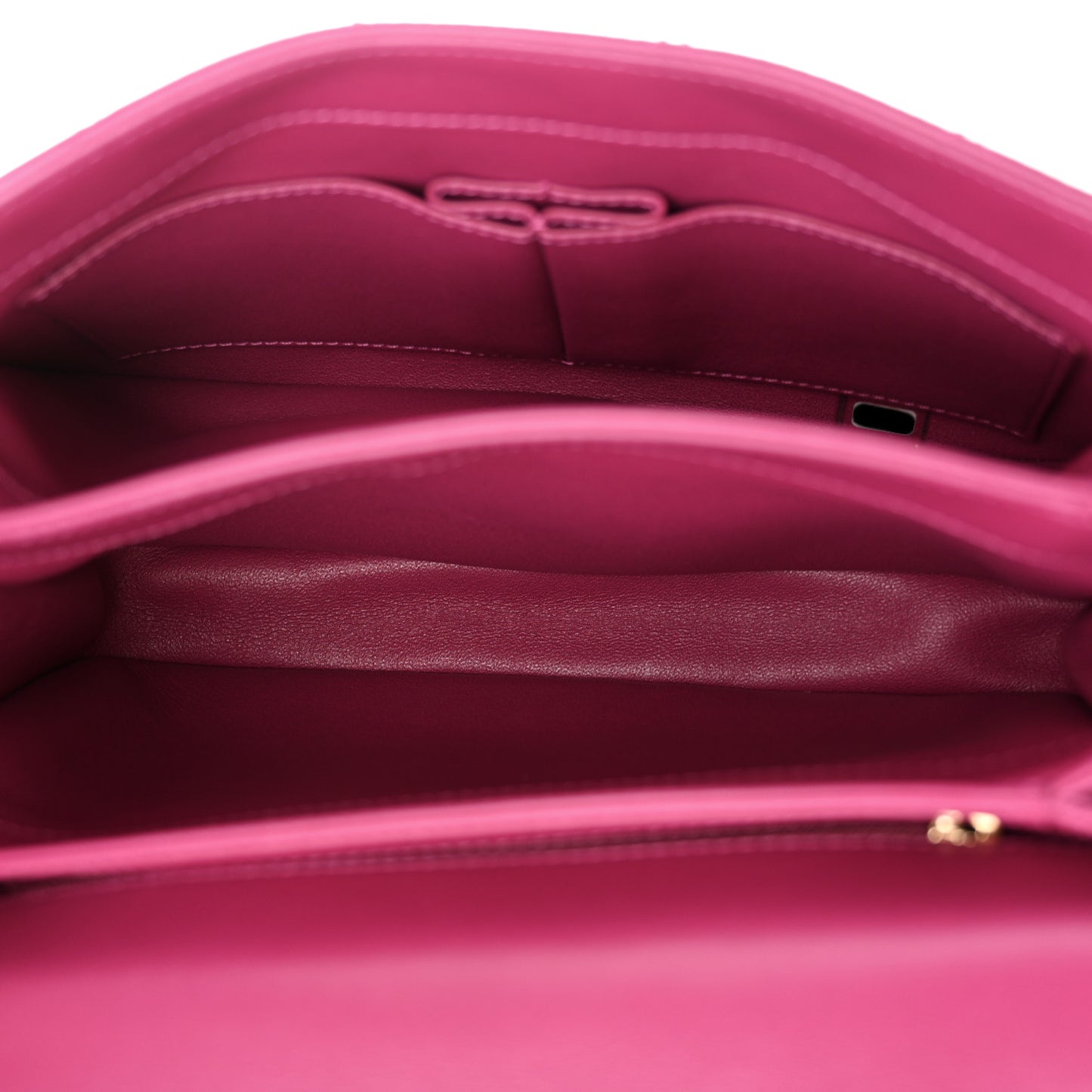 Lambskin Quilted Small Trendy CC Flap Dual Handle Bag Purple