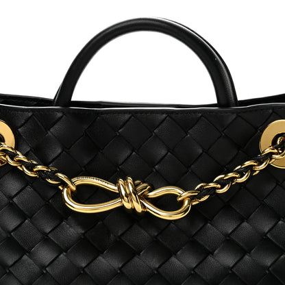 Bottega Veneta Nappa Intrecciato Small Andiamo With Chain Shoulder Bag Black 7 of 11