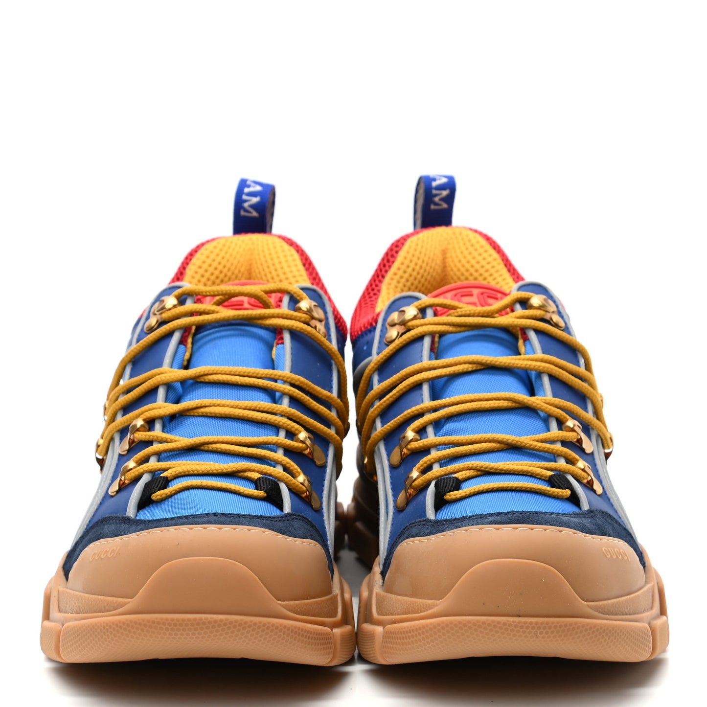 X SEGA Nylon Suede Calfskin Mens Flashtrek Sneakers 9.5 Bright Splash Poppy Marine Blue