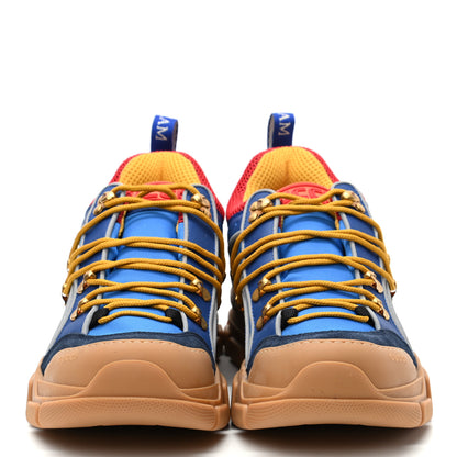 Gucci X SEGA Nylon Suede Calfskin Mens Flashtrek Sneakers 9.5 Bright Splash Poppy Marine Blue 2 of 8
