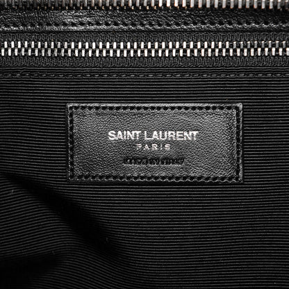 Saint Laurent Sheepskin Matelasse Chevron Large Monogram Shopping Bag Black 6 of 6