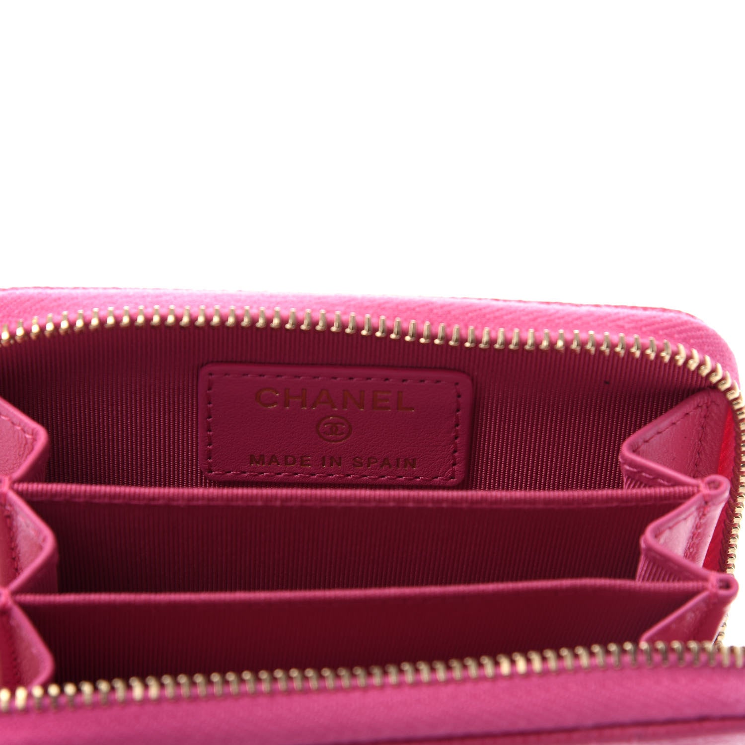 Chanel Caviar Quilted Zip Coin Purse Pink 6 of 7