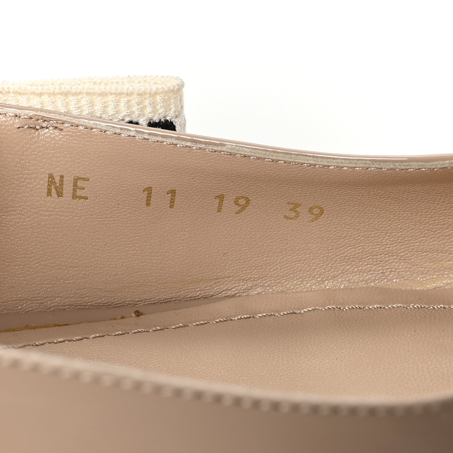 Christian Dior Patent Ribbon J'Adior Slingback Ballet Flats 39 Nude 9 of 10