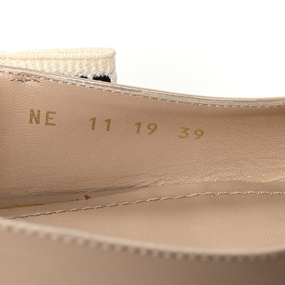 Christian Dior Patent Ribbon J'Adior Slingback Ballet Flats 39 Nude 9 of 10